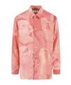 Magliano Graphic Print Long Sleeve Button-down Shirt In Pink