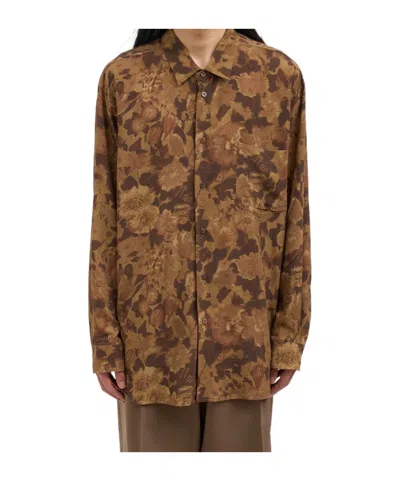 Magliano Floral-print Long-sleeve Shirt In Multi
