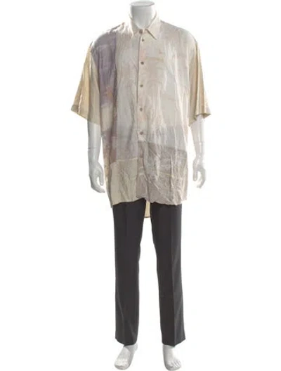 Pre-owned Magliano Printed Short Sleeve Shirt In Neutrals