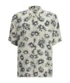 Magliano Matrix Print Viscose Bowling Shirt In Gray