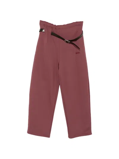 Magliano Provincia Belt Track Pants In Burgundy