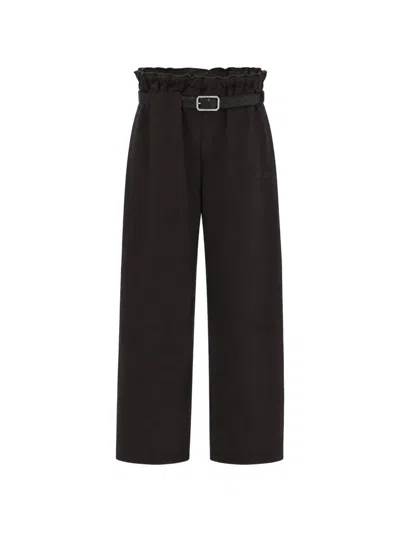 Magliano Provincia Belted Wide-leg Trousers In Brown