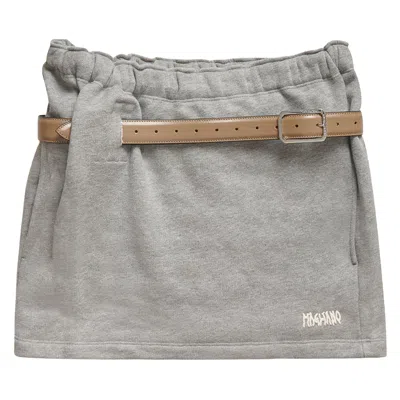 Pre-owned Magliano Provincia Mini Skirt 'grey Melange' | Women's Size M In Gray
