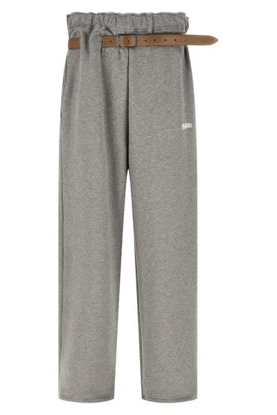 Magliano Provincia Straight Leg Trousers Belt Loops In Gray