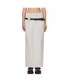 Magliano Gray Provincia Maxi Skirt In White