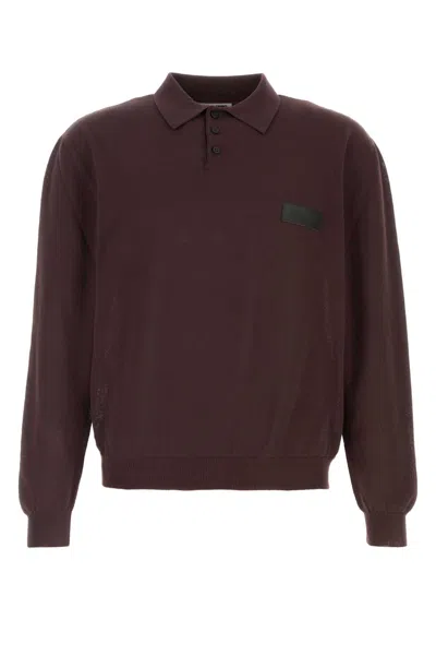 Magliano Purple Cotton Classic Polo Shirt In Brown