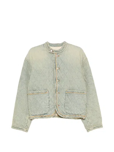 Magliano Quilted Denim Jacket In Burgundy