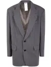 Magliano Single Breasted Jacket Notch Lapel In Gray