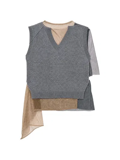 Magliano Romanticone Layered V-neck Top In Multi