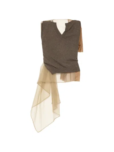Magliano Romanticone V-neck Sweater In Brown