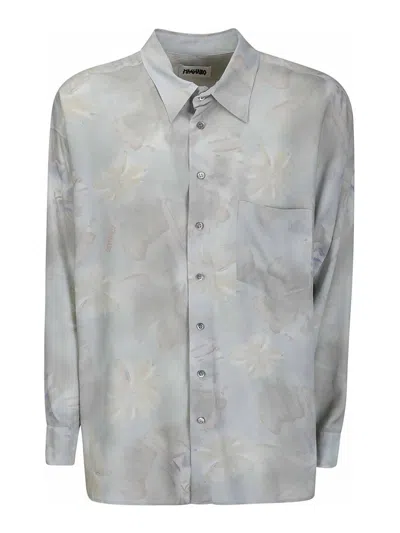 Magliano Satin Effect Shirt In Light Blue