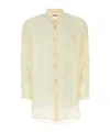 Magliano Viscose Shirt Pocket Collar Sleeves Fabric In Nude