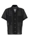 Magliano Cotton Shirt With Patch Pockets And Sheer Fabric In Black