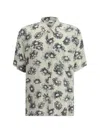 Magliano Matrix Print Viscose Bowling Shirt In Neutral