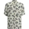 Magliano Matrix Print Viscose Bowling Shirt In Neutral