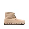 Magliano Zip-front Studded Suede Boots In Brown