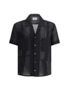 Magliano Cotton Shirt With Patch Pockets And Sheer Fabric In Black