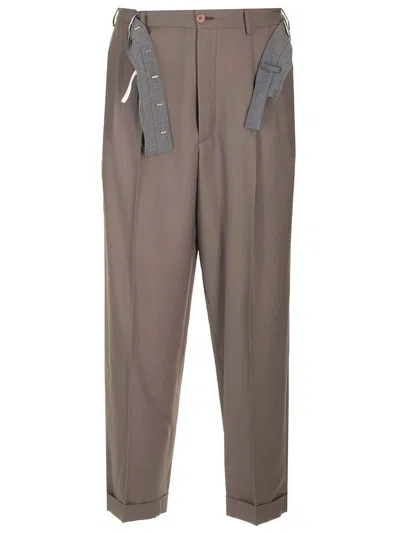 Magliano Signature  Superpants Pleated Trousers In Brown