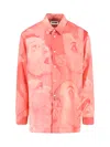 Magliano Graphic Print Long Sleeve Button-down Shirt In Pink