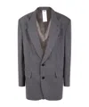 Magliano Single Breasted Jacket Notch Lapel In Gray