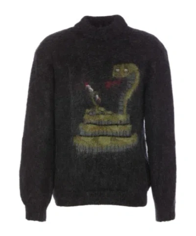 MAGLIANO MAGLIANO SNAKE DETAILED KNITTED SWEATER