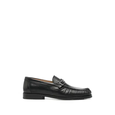 Magliano Buckled Leather Loafers In Black