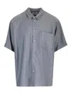 Magliano Man Shirt Slate Blue Size L Lyocell In Gray