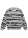 Magliano Striped Long-sleeve Jumper In 黑色