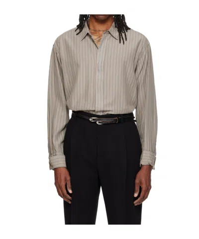 Magliano Striped Print Shirt In Neutral
