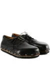 Magliano Studded Leather Derby Shoes In Black