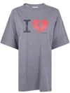 Magliano Broken-heart Graphic T-shirt In Gray