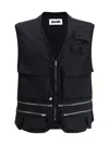 Magliano Zip-up Sleeveless Vest In Black