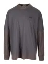 Magliano Sweater In Two-tone Cotton In Gray