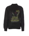 Magliano Embroidered Graphic Knitted Sweater Long Sleeves In Black