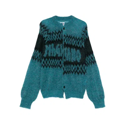 Magliano Blue Sweaters In Green