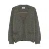 Magliano Buttoned Patch-pockets Cardigan In Gray