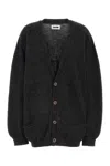 Magliano Charcoal Wool Cardigan In Grey