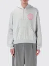 Magliano Drawstring Hood Ribbed Sweater In Gray