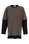 Magliano Oversize Cotton Layered Graphic Print T-shirt In Multicoloured