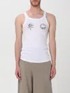 Magliano Logo-print Ribbed Top In Weiss