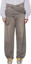 Magliano Taupe Cantiere Many Pockets Jeans In 14