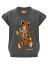 Magliano Teddy Bear V-neck Sweater In Gray
