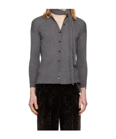 Magliano Tipa Button-down Knitwear In Gray