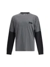 Magliano Trauma Long Sleeve In Contrast T-shirt In Gray