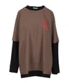 Magliano Oversized T-shirt Trauma In Black/brown