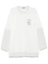 Magliano Double-layer Long-sleeved T-shirt In White