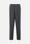 Magliano Pinstripe Pleated Pants In Brown