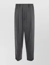 Magliano Pleated Elastic Waist Trousers With Back Pocket In Gray