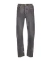Magliano Unregular Logo Patch Jeans In Black