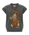 Magliano Teddy Bear V-neck Sweater In Gray